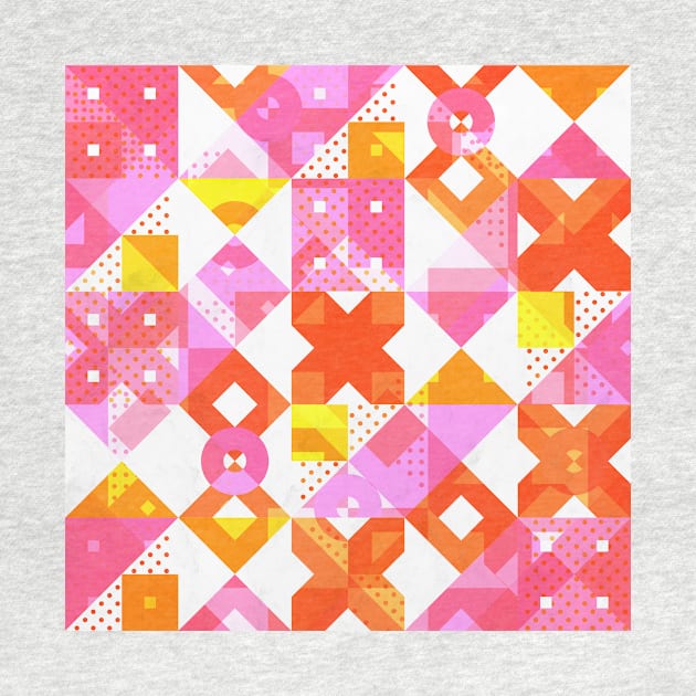 X Square Bubblegum Geometric Pattern by Tobe_Fonseca